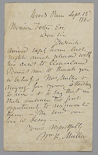 Letter from William Muller to Morrison Foster