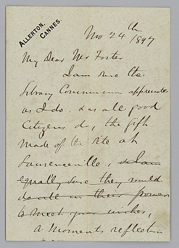 Letter from Andrew Carnegie to Morrison Foster