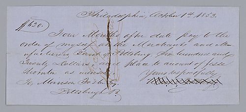 Instructions for payment of Morrison Foster and Jesse Thornton