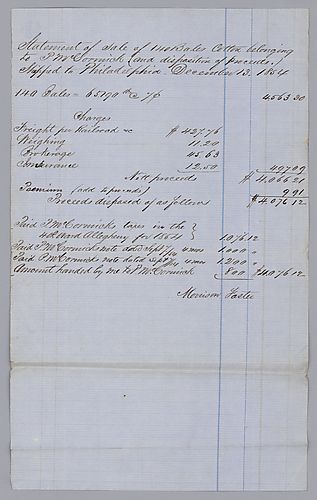 Statement of sale signed by Morrison Foster