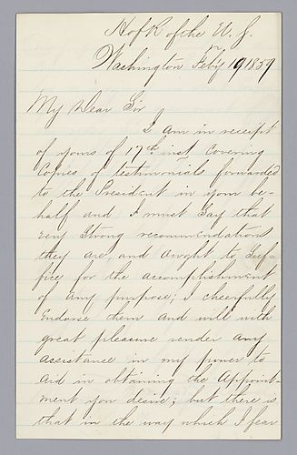 Letter from Thomas B. Florence to Morrison Foster