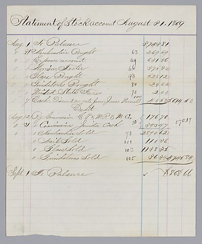 Stock Account Statement