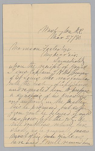 Letter from Randolph Klein to Morrison Foster