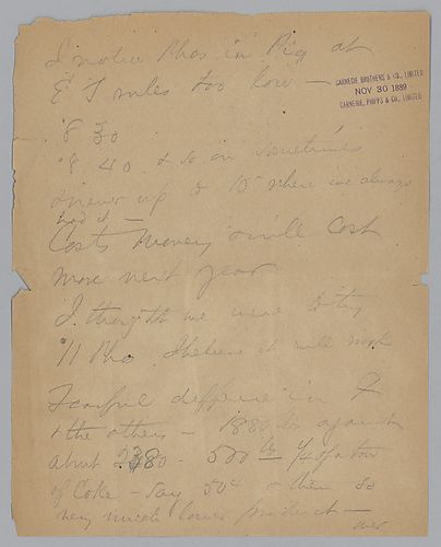 Carnegie discusses production at the [Edgar Thomson] and [Homestead] works