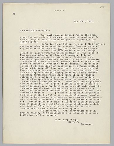 Frick discusses the details pertaining to "Iron Clad agreement."