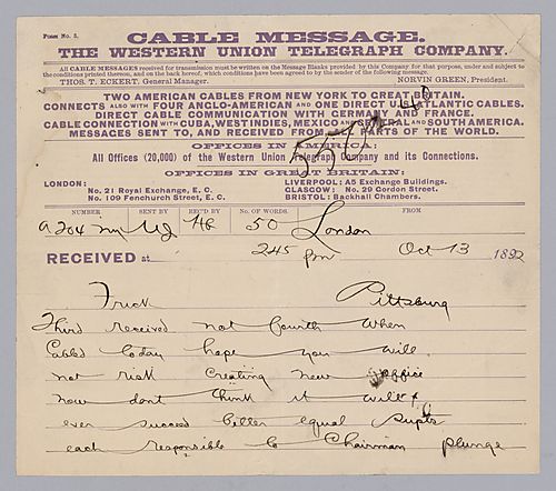 Carnegie writes from London, [England] telling Frick not to risk creating a new office at the present time