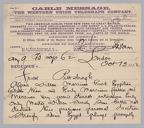 Carnegie writes from London, [England] on the character of Mr. Morrison
