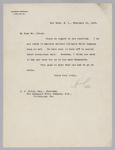 Carnegie writes from New York, NY on ore rates
