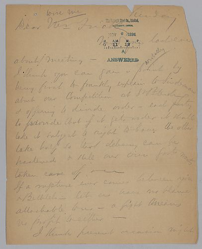 Carnegie writes on maneuvers to get Russian Armor Contracts and still be able to meet the United States' government's orders. He also proposes going into gun forgings