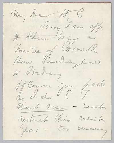 Carnegie writes of a trip to Cornell as a trustee of the school. He adds his orders for Frick to run the mills at full
