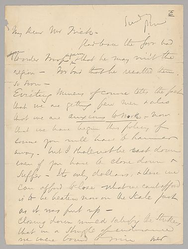 Carnegie writes on strikebreaking tactics as well as the pig iron market