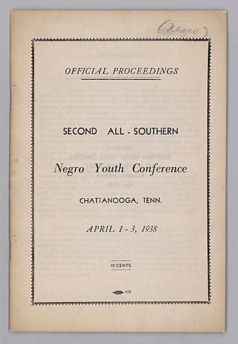 Official Proceedings of the Second All-Southern Negro Youth Conference