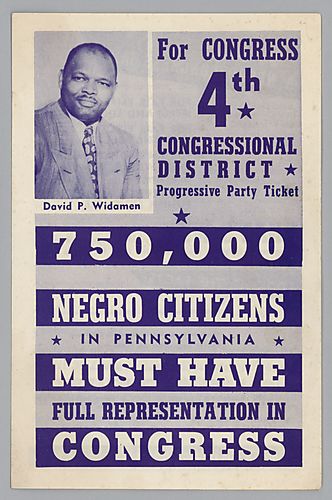 David P. Widamen For Congress 4th Congressional District Progressive Party Ticket Campaign Pamphlet