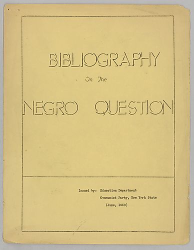 "Bibliography on the Negro Question"