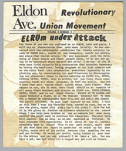 Eldon Ave. Revolutionary Union Movement Pamphlets (2)