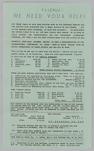 "Friends! We Need Your Help!"