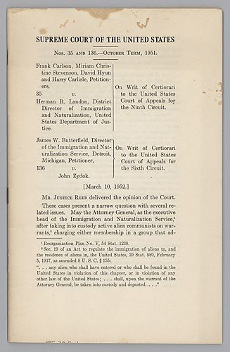 "Supreme Court of the United States" Pamphlet