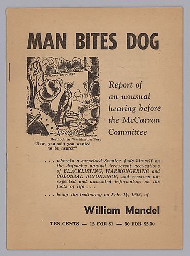 Man Bites Dog, Report of an Unusual Hearing before the McCarran Committee