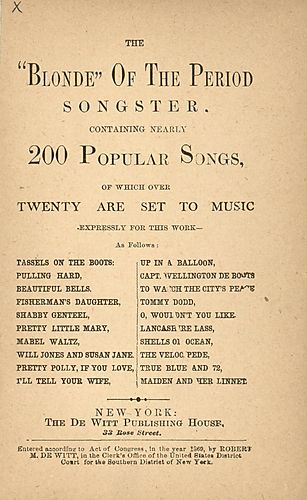 "Blonde" of the period songster