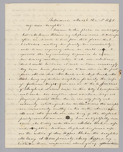 From Eliza C. Foster to Daughter Henrietta