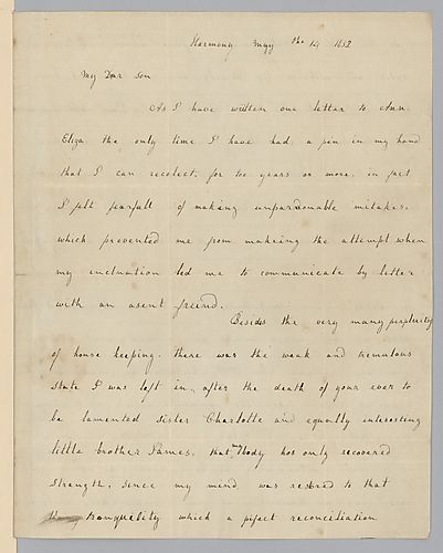 From Eliza C. Foster to Son William B. Foster, Jr.