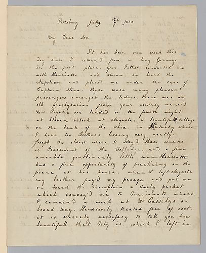 From Eliza C. Foster to William B. Foster, Jr.