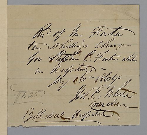 Receipt for Stephen's Hospital expenses