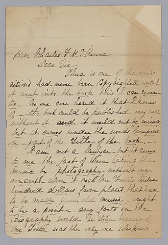 From Rebecca S. Foster to Hon. Charles F. McKenna