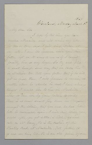 From Henrietta Foster Wick Thornton to William Foster Thornton