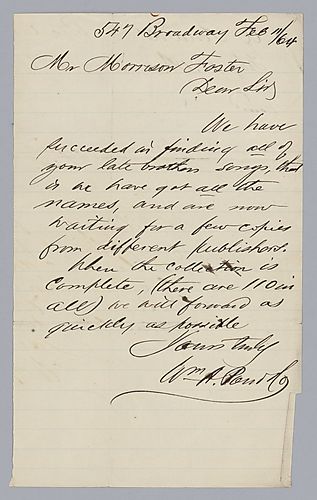 From William Pond & Co. to Morrison Foster