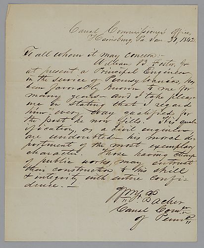 From William Packer to the PA Canal Commission