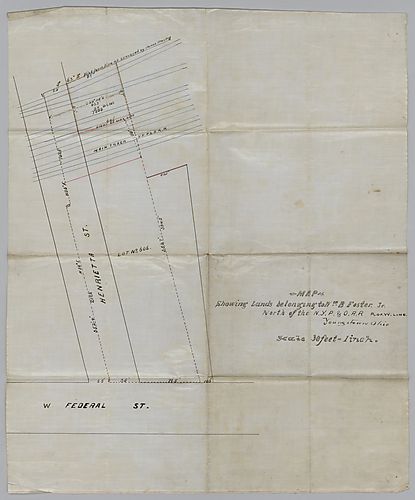 Map of lands belonging to William B. Foster, Jr., Youngstown, Ohio