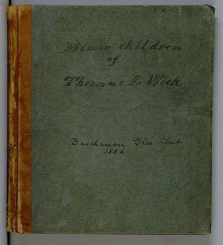 Buchanan Glee Club Constitution and Minute Book