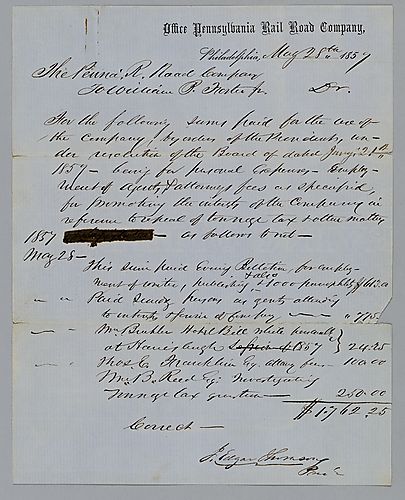 Receipt for $1762.25