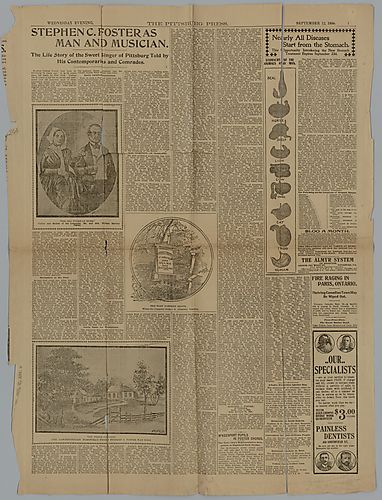 "Stephen C. Foster as Man and Musician," The Pittsburg Press