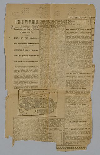 "Foster Memorial: Independence Day is the anniversary of the birth of the composer"