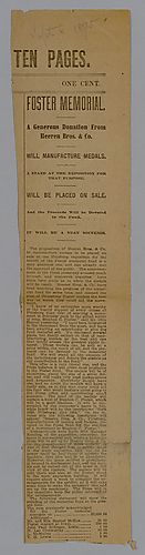 "Foster Memorial: A general donation from Heeren Bros. & Co."