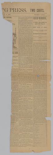 "Foster Memorial a Project that should appeal to the heart of every lover of music," Pittsburg Press