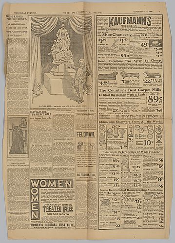 "The Stephen C. Foster Memorial," The Pittsburg Press