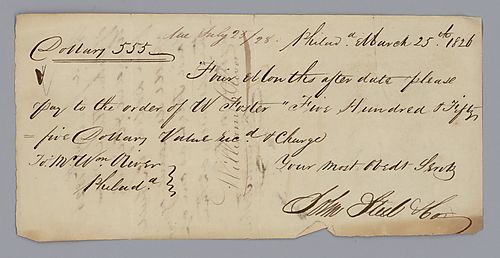 IOU from John Steel & Co. for $555