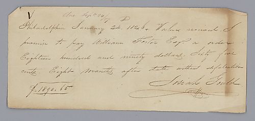 IOU from Josiah Gould for $1890.65