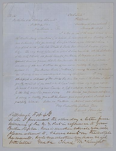 From Edward Brinley to Publishers of the Pittsburg Chronicle