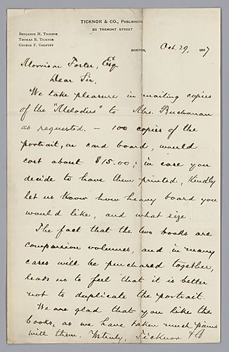 From Ticknor & Co. to Morrison Foster