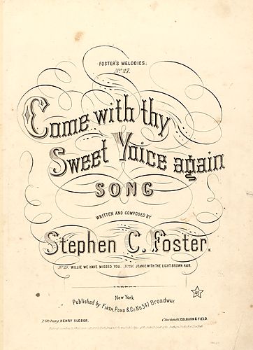 Come with thy sweet voice again