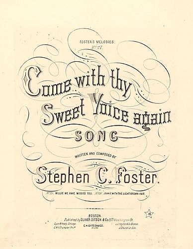 Come with thy sweet voice again