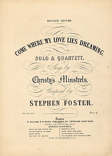 Come where my love lies dreaming; arr