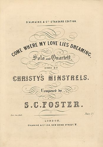 Come where my love lies dreaming; arr