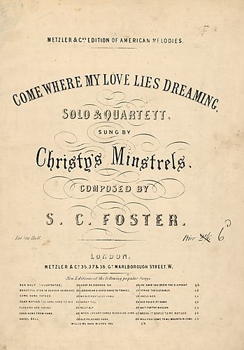 Come where my love lies dreaming; arr