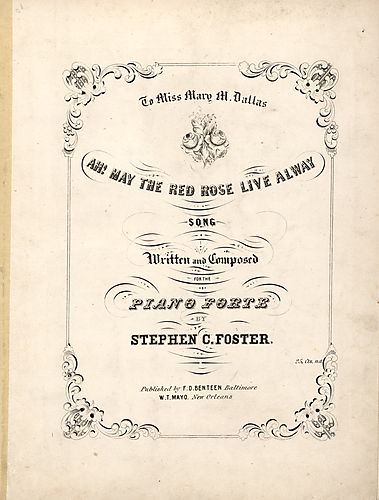 Ah! May the red rose live alway