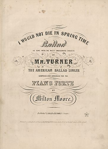 I would not die in spring time